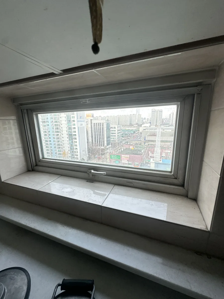 프로젝트창 풍지판 교체 작업